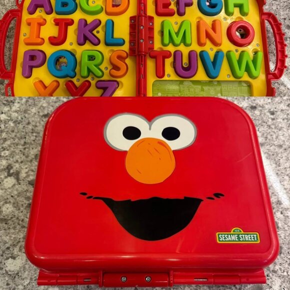 Playskool Sesame Street Elmo’s On the Go Letters Alphabet Travel Fun Case - Picture 1 of 9